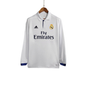 Camisa Retrô Real Madrid Manga Longa Adidas 2016/17 Masculino Branco