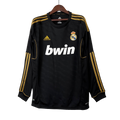 Camisa II Adidas Real Madrid I 11/12 - Retrô Manga Longa- Preto