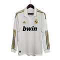 Camisa Retrô Real Madrid Manga Longa I Home Adidas 2011/12 Masculino Branco