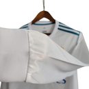 Camisa Retrô Real Madrid I Home Adidas 2017/18  Manga Longa Masculino Branco