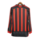 Camisa Retrô Milan I Home Adidas 2006/07 Masculino Manga Longa Vermelho e Preto