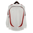 Camisa Retrô Milan II Away 2006/07 Manga Longa Masculino Branco