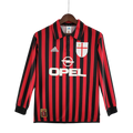 Camisa Manga Longa Milan 1999/2000 Adidas - Preto e Vermelho