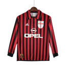 Camisa Manga Longa Milan 1999/2000 Adidas - Preto e Vermelho