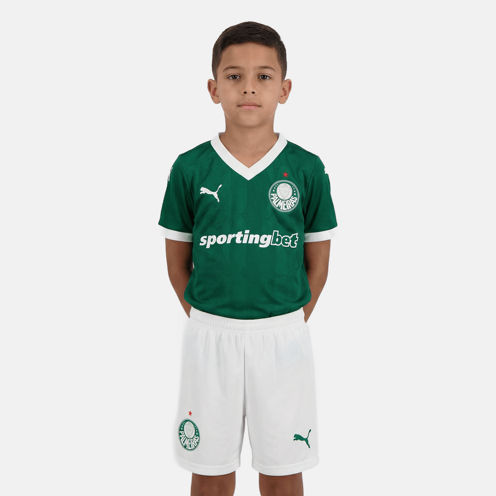 Conjunto Infantil Puma Palmeiras 2025/26 I
