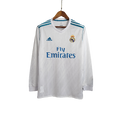 Camisa Retrô Real Madrid I Home Adidas 2017/18  Manga Longa Masculino Branco