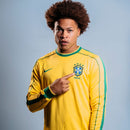 Camisa Retrô Seleção Brasil Manga Longa 1998/98 Home