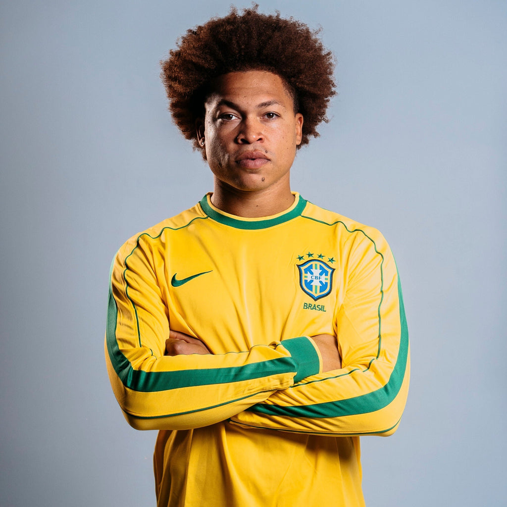 Camisa Retrô Seleção Brasil Manga Longa 1998/98 Home