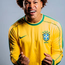 Camisa Retrô Seleção Brasil Manga Longa 1998/98 Home