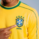 Camisa Retrô Seleção Brasil Manga Longa 1998/98 Home