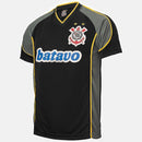 Camisa Corinthians Retrô 1999 Home Batavo Masculina - Preta, Cinza e Branca