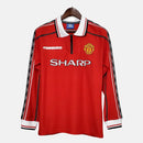 Camisa Manga Longa Manchester United 1998/99 Nike Masculino - Vermelho