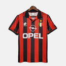 Camisa Milan Retrô 1996/1997 Vermelha e Preta - Lotto