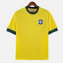 Camisa Retrô 1970 Seleção Brasileira I Masculina - Amarelo e Verde