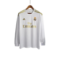Camisa Real Madrid I Home 2019/20 Adidas Retrô Manga Longa Masculina - Branco