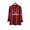 Camisa Retrô Milan I Adidas 2013/14 Manga Longa Vermelho e Preto