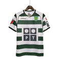Camisa Retrô Sporting Portugal Home Reebok 2002/03 Masculino Verde e Branco